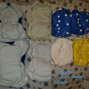 Six newborn size AIO diapers